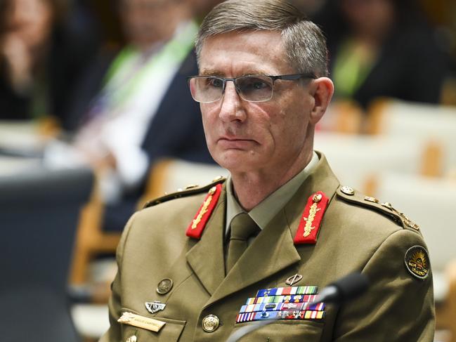 Gen Angus Campbell appeared before Senate estimates on Tuesday. Picture: NCA NewsWire / Martin Ollman