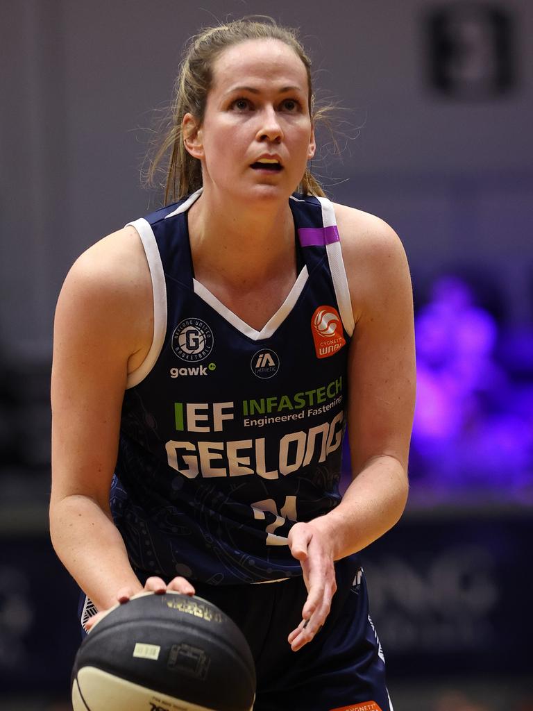 Kelly Froling playing for Geelong United. Picture: Kelly Defina/Getty Images