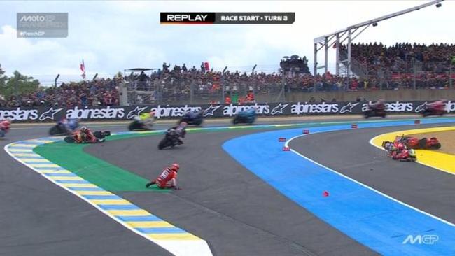 Crashes galore at chaotic French GP!
