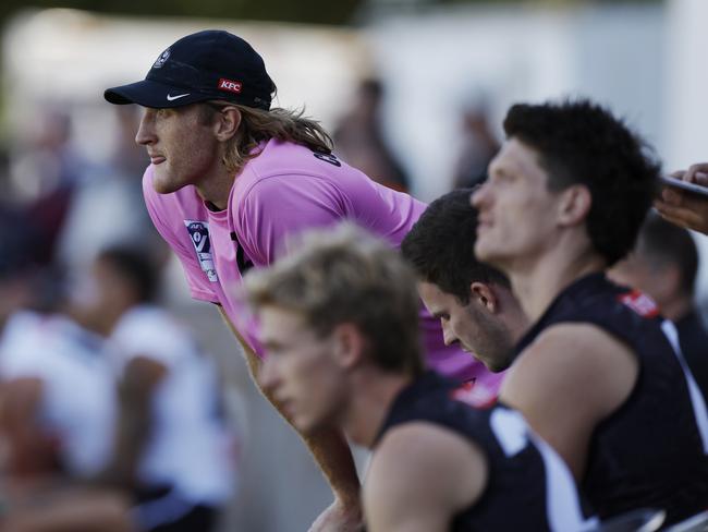 Collingwood has left the door ajar for Nathan Murphy to join its coaching ranks. Picture: Michael Klein