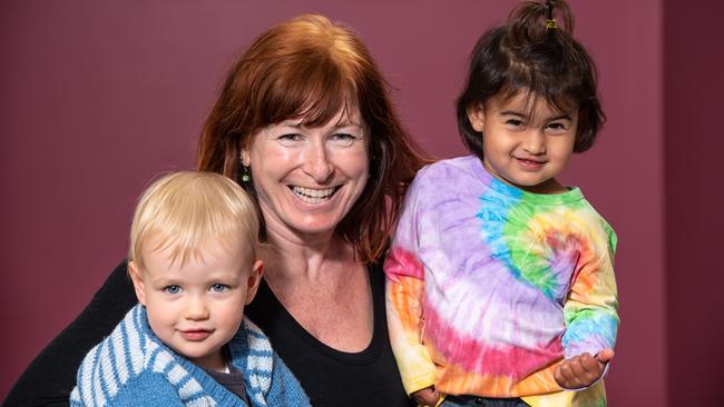 Tigger’s Honeypot’s Ellis Mulconry, Angeline Neville and Aishwarya Harper at the early learning centre which has been rated the best in the region. Picture: Monique Harmer