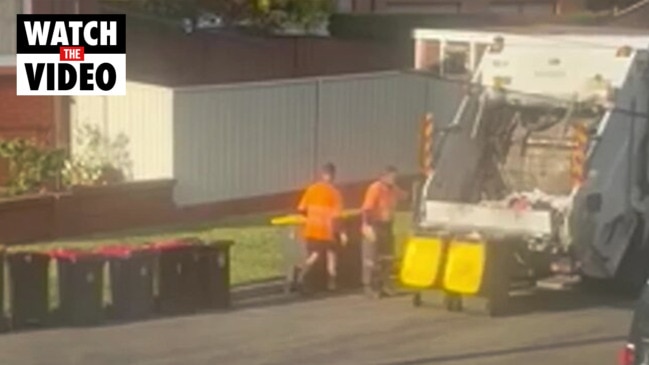 Council workers mix recycling with rubbish