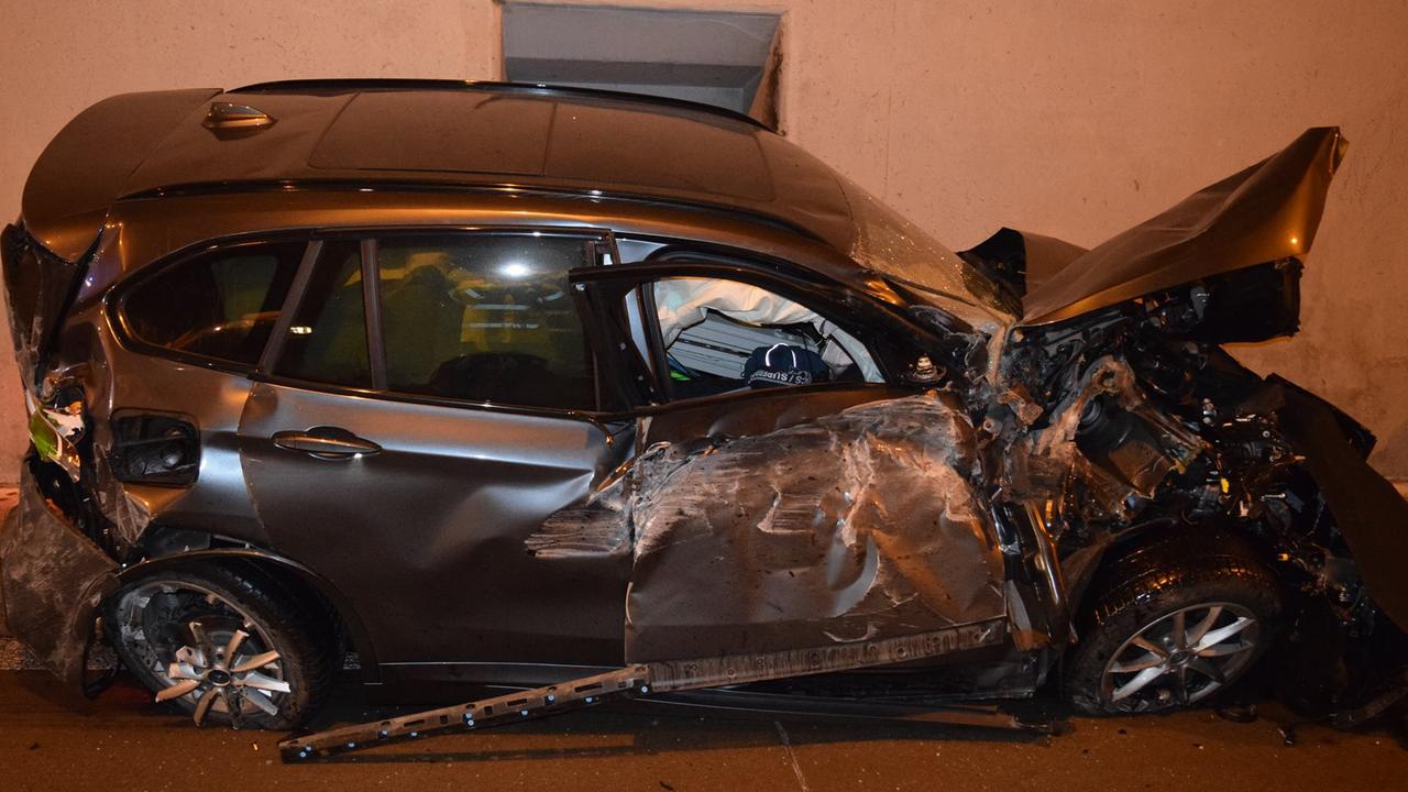 Pictures shared on social media by the Slovak Police force show the extent of the damage caused to the car.