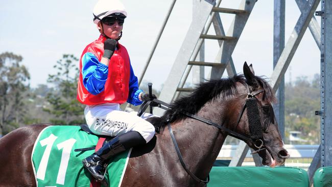 Ipswich race winner HamAlLail, ridden by Ben Thompson and trained by Tony Gollan. Picture: Claire Power