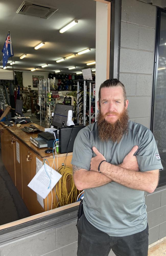 Mitchells Adventure assistant manager Billy Armitstead said the “can’t keep going on with this” after its eighth break-in this year. Picture: Riley Walter