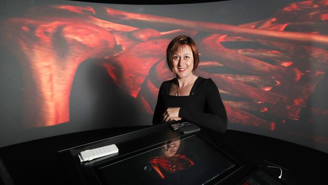 Adelaide University Professor Rachel Gibson in the new health simulation laboratory. Photo: Tait Schmaal.