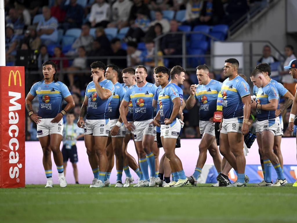 After seemingly turning the corner with back to back wins, the Titans came crashing back down to earth. Picture: NRL Imagery