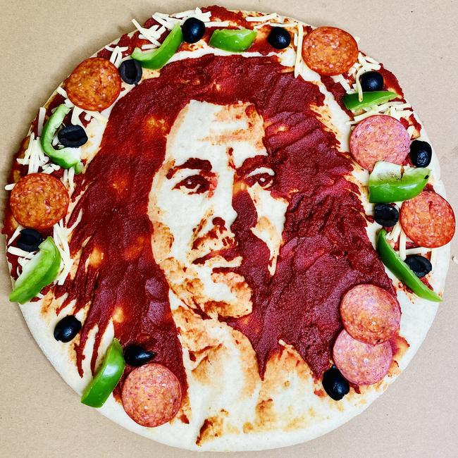 Bernard Fanning food art created by international artist Nathan Wyburn.