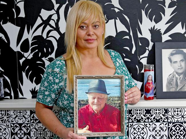 Eva Rinaldi lost her dad Luigi Cantali in an aged care home after horrific neglect. She gave evidence to the royal commission and her dad's case will be part of the final report handed down on Monday. Picture: Toby Zerna