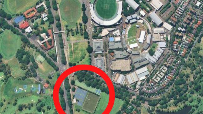 The pitch sits just south of the SCG. Picture: Google Maps