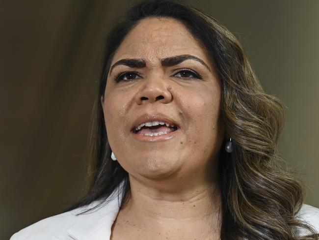 CANBERRA, AUSTRALIA, NewsWire Photos. AUGUST 7, 2023: Senator Jacinta Nampijinpa Price addresses the media at Parliament House in Canberra. Picture: NCA NewsWire / Martin Ollman