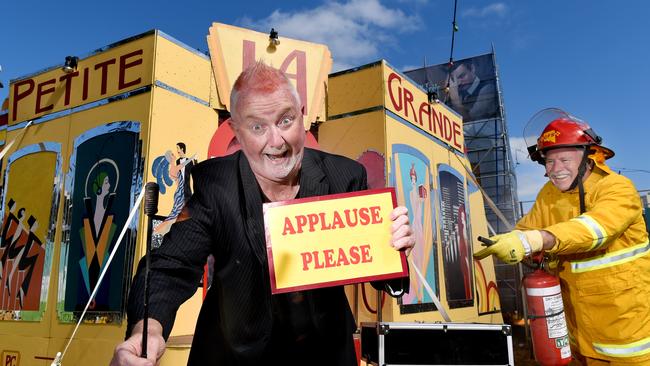 Fringe performer Andrew Ormandy at Gluttony before his 2017 show. Picture: Roy VanDerVegt