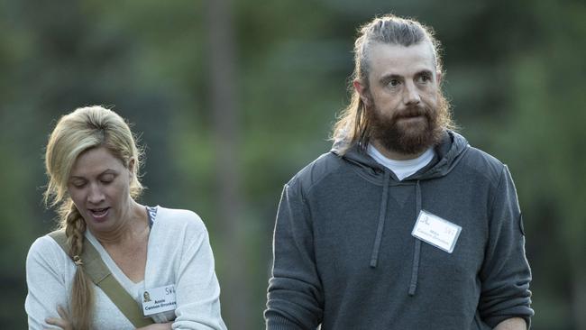 Annie and Mike Cannon-Brookes have invested in several renewable energy projects. Picture: Drew Angerer/Getty Images/AFP