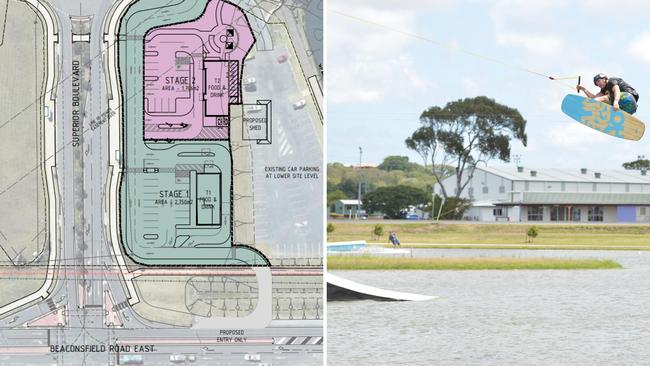 Mackay Regional Council has approved applications for two new drive-through food and drink outlets in Andergrove. They will be built next to Lake Poco where the Wake Park is situated. Picture: Documents supplied to Mackay Regional Council