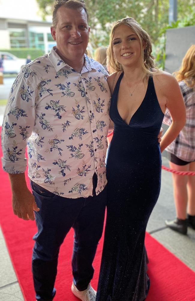 Eliza and Travis Hivon at the 2022 Beerwah State High formal.