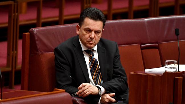 Nick Xenophon Team leader Senator Nick Xenophon in the Senate chamber at Parliament House, Picture: Mick Tsikas