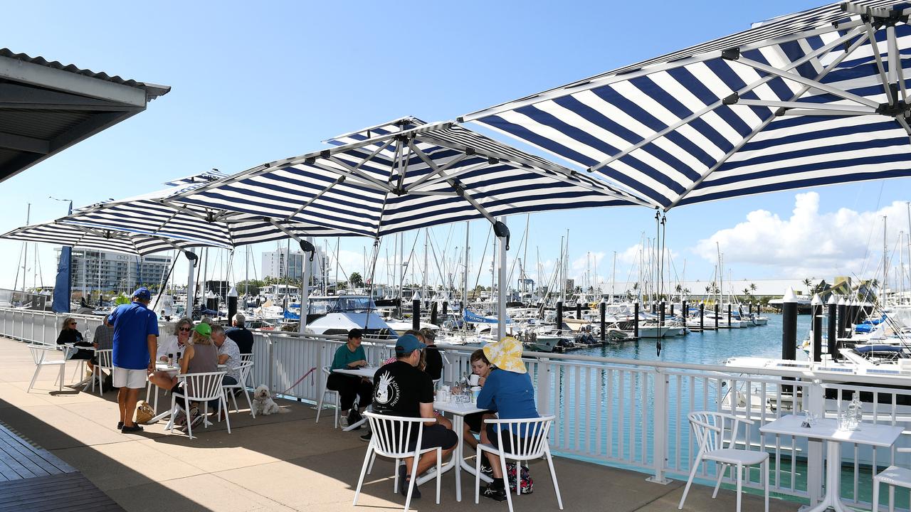 Marina Coffee offers a stunning view of the Breakwater Marina. Picture: Shae Beplate.