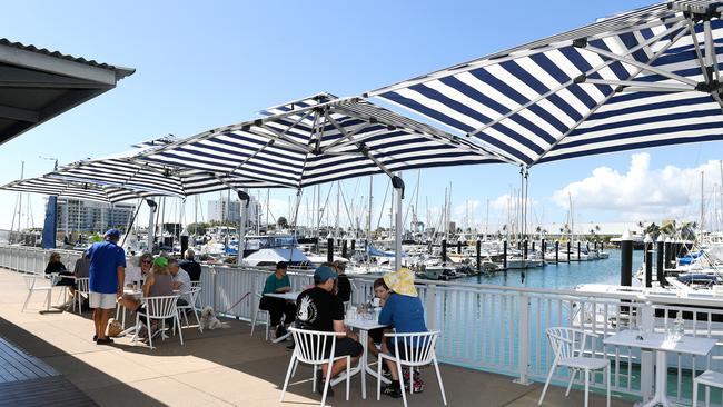 Marina Coffee offers a stunning view of the Breakwater Marina. Picture: Shae Beplate.