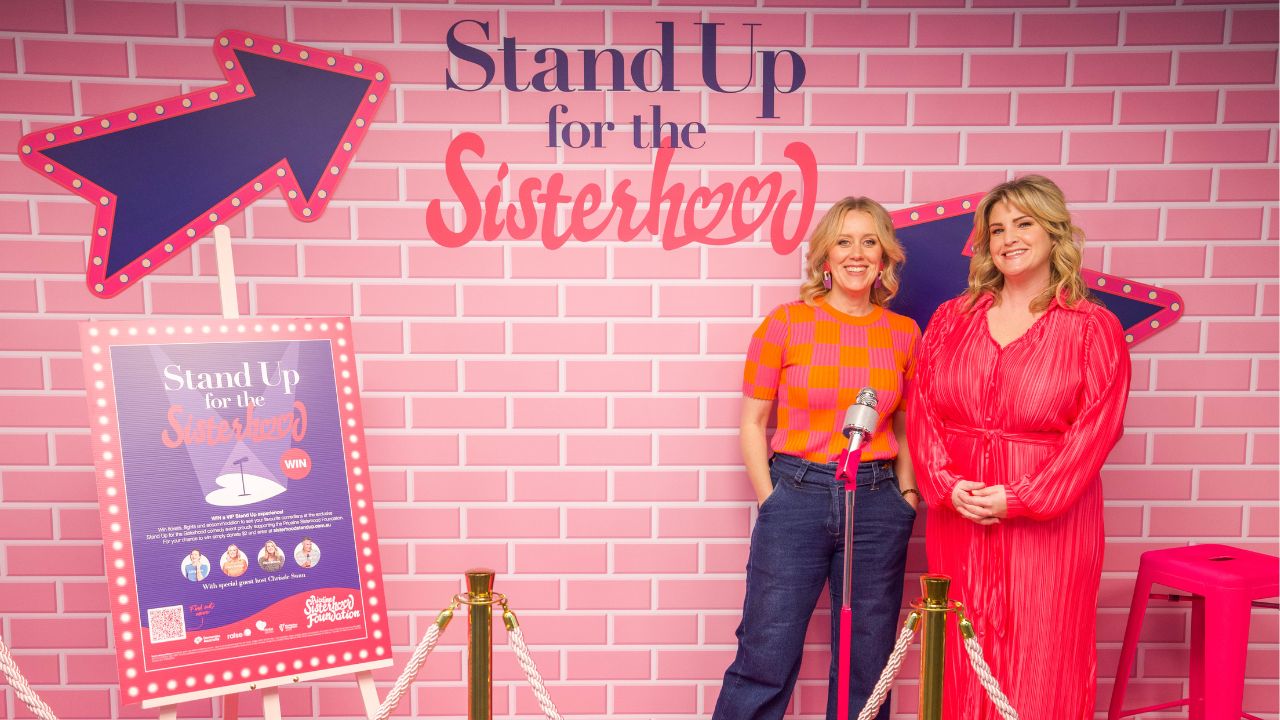 Claire with Nikki Britton for the Stand Up for the Sisterhood campaign. Image: supplied