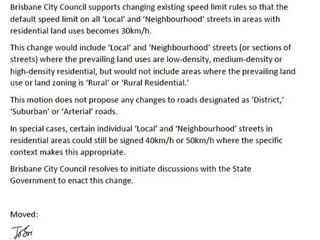 The proposal will be voted on by Brisbane City Council on Tuesday. Picture: Facebook