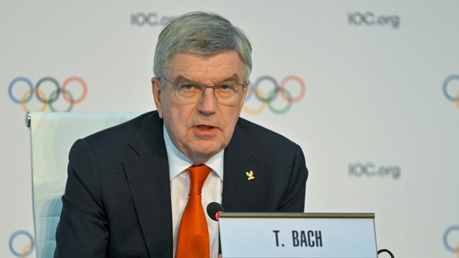 Outgoing IOC president Thomas Bach stands down in three months. Picture: Getty Images