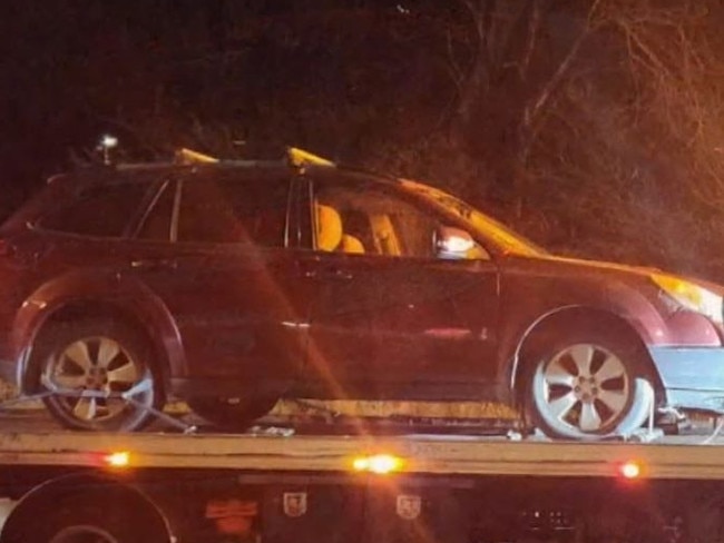 A South Australian woman has had her driver's licence suspended after she allegedly tested nearly seven times the legal alcohol limit. Police were called after the woman stopped her car in the middle of Golden Grove Road. Picture: NineNews