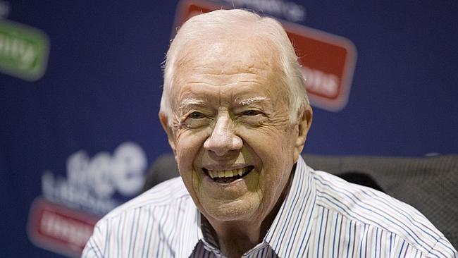 Former President Jimmy Carter lamented the Obamas administration’s hands-off ­approach to the Middle East.