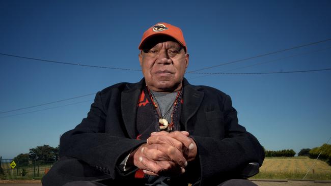 Singer-songwriter Archie Roach photographed near his home in Killarney, Victoria on November 8 2020. Picture: Luis Enrique Ascui