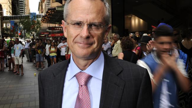 ACCC chairman Rod Sims walking in Pitt Street Mall in Sydney CBD.