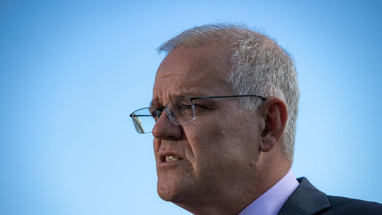 Mr Morrison made the mistake during a press conference in Perth. Picture: Jason Edwards