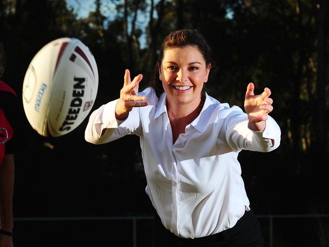 Spillane believes Yvonne Sampson has the ability to call NRL games. Picture: Peter Cronin