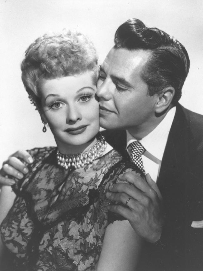 Legendary I Love Lucy star Lucille Ball and her on-screen and real life husband, musician-actor Desi Arnaz. Picture: AP Photo/file