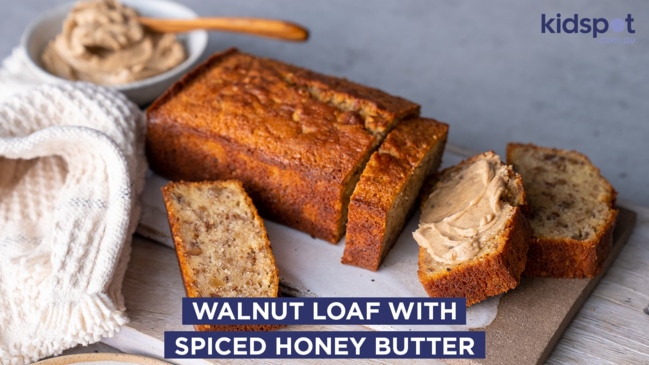 Walnut loaf with spiced honey butter