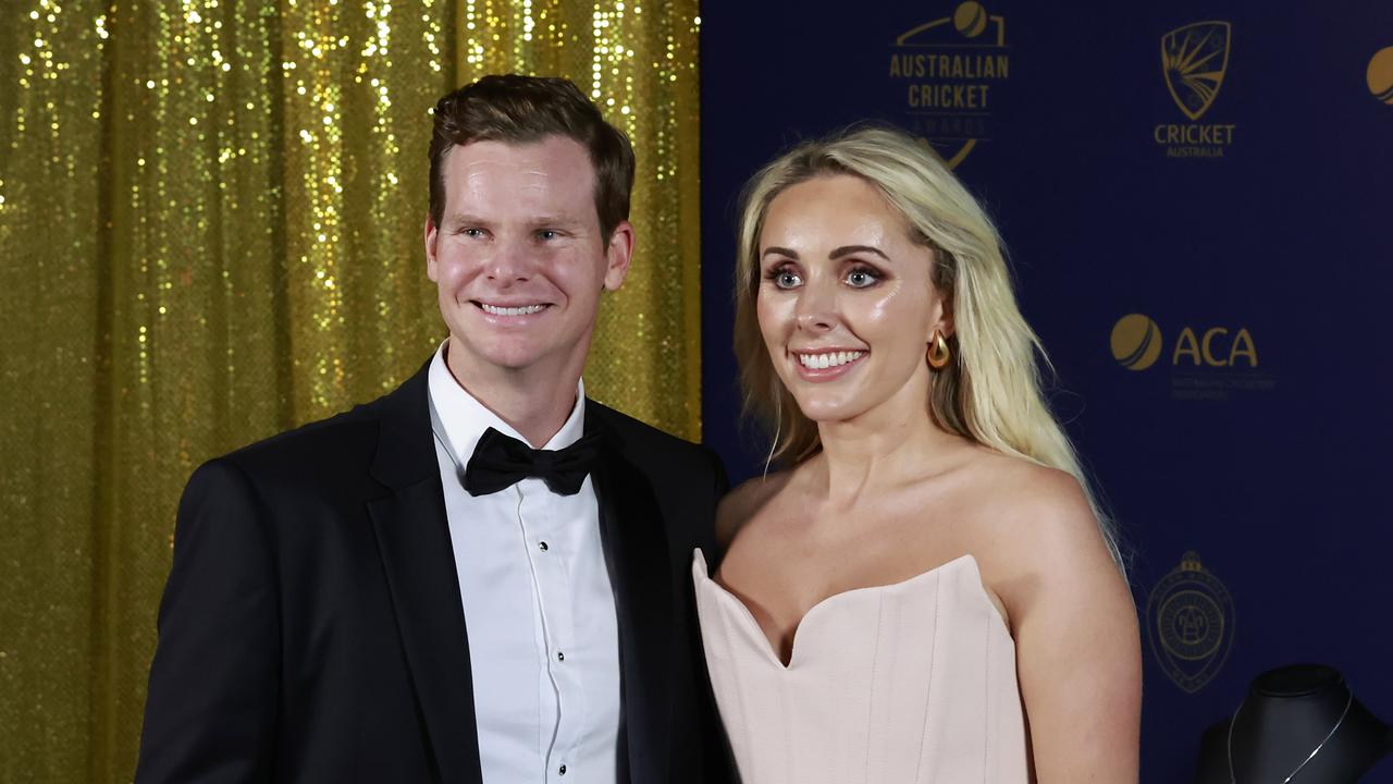 Steve Smith and wife Dani. Photo by Mark Evans/Getty Images