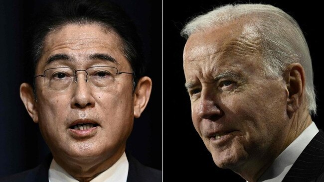 Japanese prime minister Fumio Kishida will discuss security issues with President Joe Biden when he visits the US. Picture: Getty Images/The Times