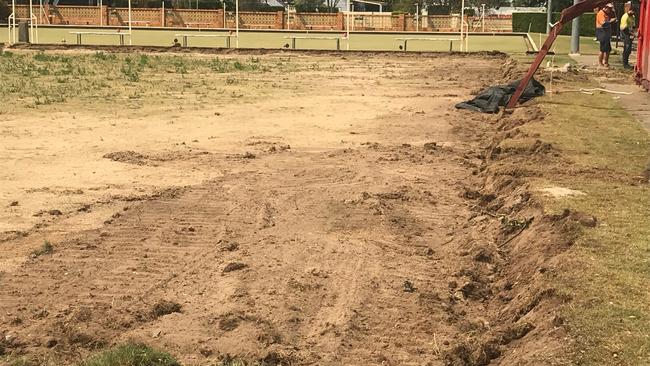 Heavy machinery trashed the historic 102-year-old green at Yeronga Bowls Club in October.