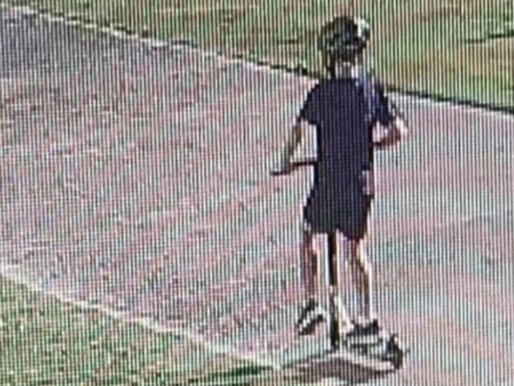 Police released this CCTV photo of the young boy during the frantic search. Picture: 9 News