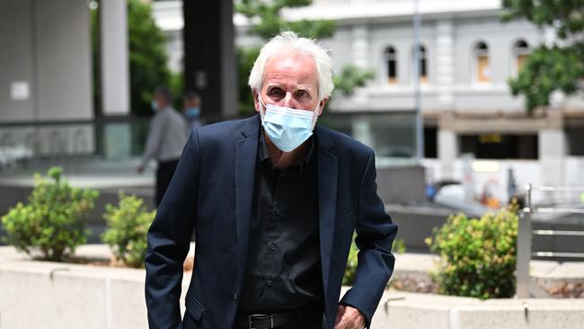 Kenneth Little, one of the nightclub’s former owners, leaves the Magistrates Court in Brisbane. Picture: NCA NewsWire / Dan Peled