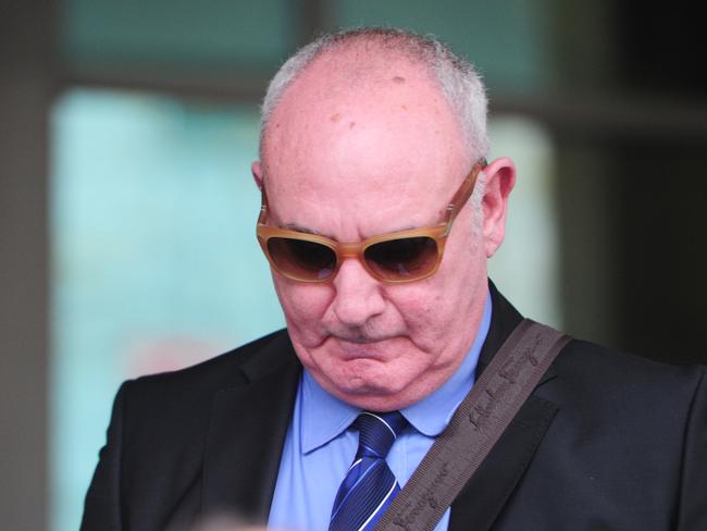 Raffaele Di Paolo leaving the Melbourne Magistrates’ Court. Picture: Eugene Hyland