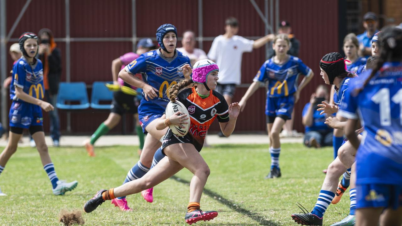 Souths Ava Henry in action during a 2024 Walker Weekend Challenge match at John McDonald Sports Complex. Picture: Kevin Farmer