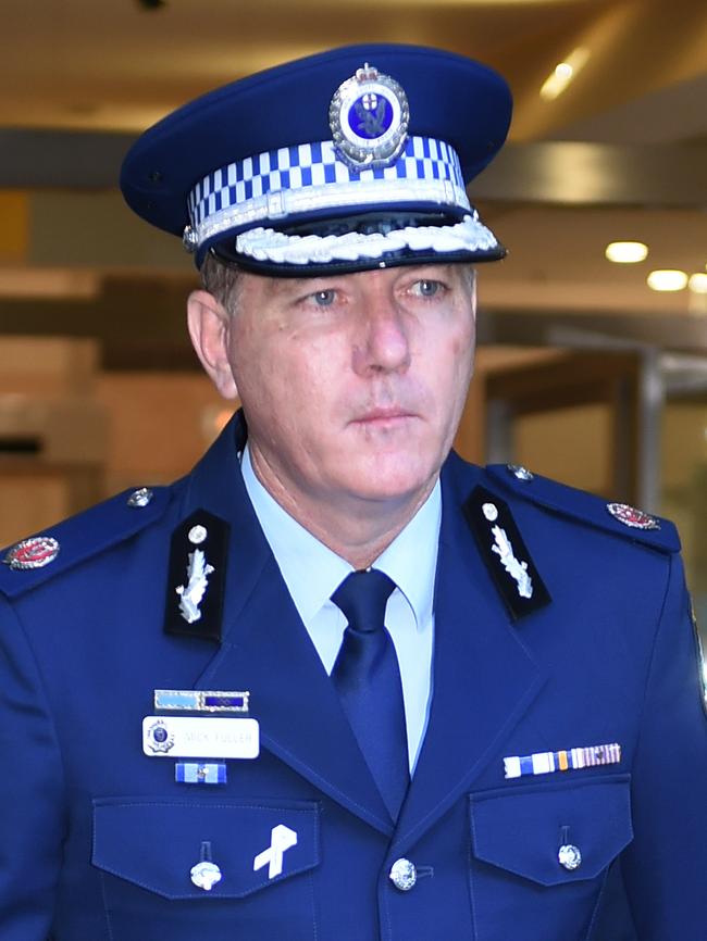 Mick Fuller leaving the Lindt Cafe siege inquest after giving evidence in 2016. Picture: AAP Image/Dean Lewins