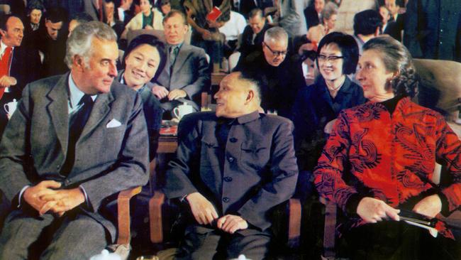 Gough Whitlam, Deng Xiaoping and Margaret Whitlam during a historic visit to China in 1973.