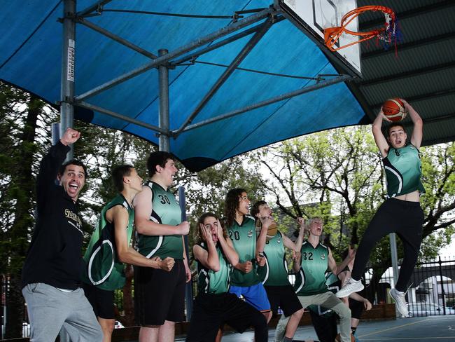 Mosman High School’s under-15 boys' basketball team. Picture: Virginia Young