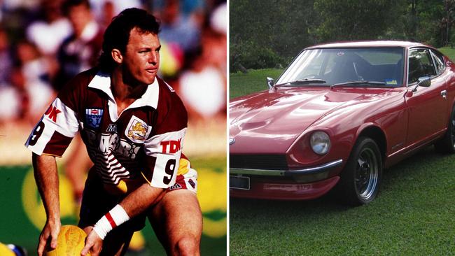 Former Brisbane Broncos player Kerrod Walters and one of his first ever purchases.