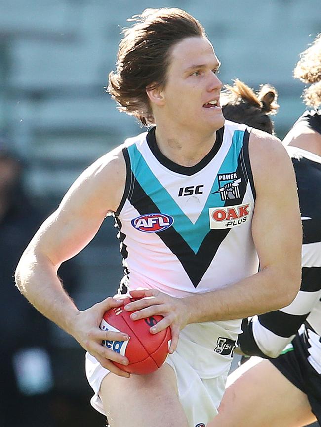 Jared Polec in action for Port Adelaide. Picture: Michael Klein