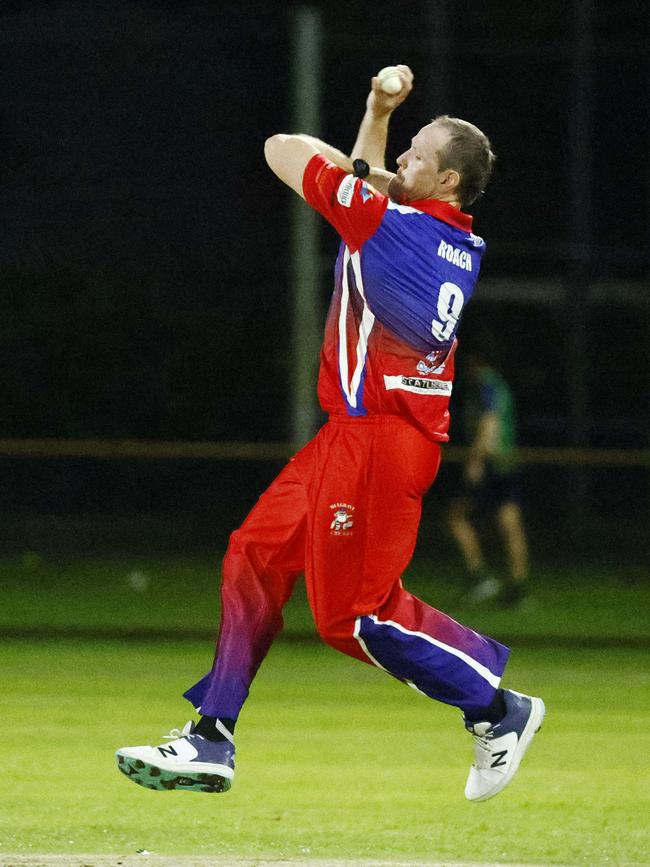 Mulgrave bowler Jake Roach in the Cricket Far North (CFN) T20 A Grade grand final match between Cairns Rovers and Mulgrave, held at Griffiths Park, Manunda. Picture: Brendan Radke