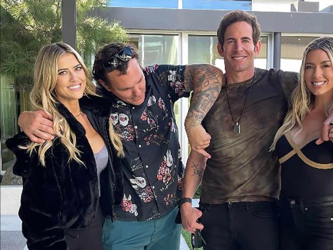 Christina Haack, Michael Lange, Tarek El Moussa and Heather Rae El Moussa. Picture: Tarek El Moussa/Instagram