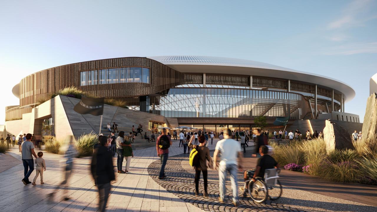 Renders of Macquarie Point stadium. Picture: Cox Architecture.