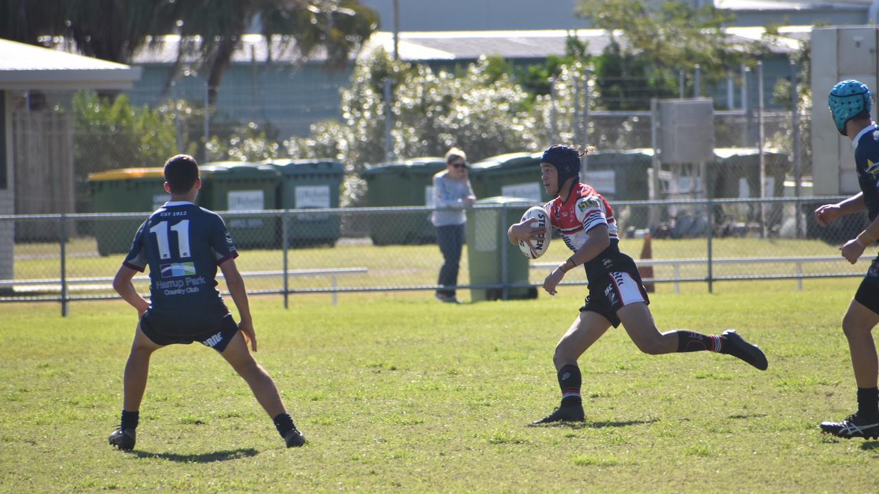 Vinjenzo Winterstein for Kirwan against Mackay High in the Aaron Payne Cup, July 20 2021. Picture: Matthew Forrest