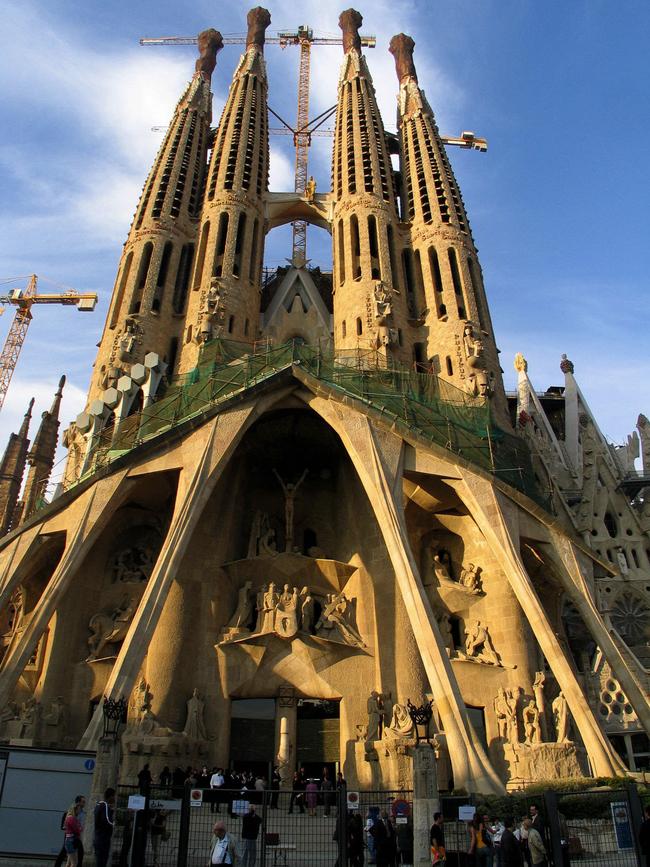 The front of Antoni Gaudi's La Sagrada Familia.